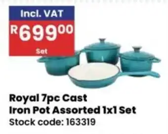 Africa Cash and Carry Royal 7pc Cast Iron Pot Assorted offer