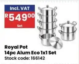 Africa Cash and Carry Royal Pot 14pc Alum Eco 1x1 Set offer