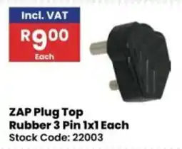 Africa Cash and Carry ZAP Plug Top Rubber 3 Pin offer