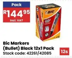 Africa Cash and Carry Bic Markers (Bullet) Black offer