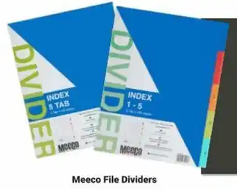 Meeco File Dividers 10 Tab Printed