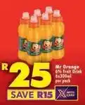 Shoprite Orange 6% fruit drink offer