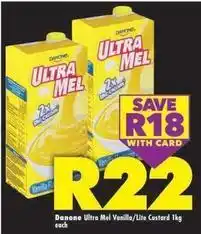 Shoprite Danone - ultra mel vanilla/lite custard offer