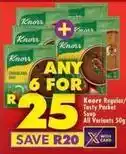 Shoprite Knorr - regular/tasty pocket soup offer