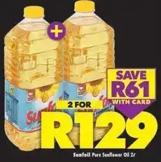 Shoprite Sunfoil - pure sunflower oil 2l offer