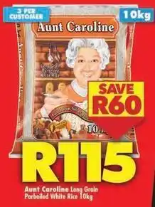 Shoprite Aunt caroline - long grain parboiled white rice offer