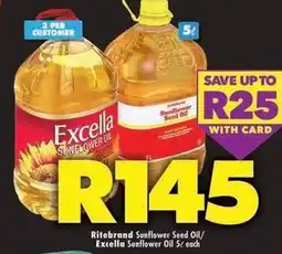 Shoprite Excella - sunflower seed oil offer