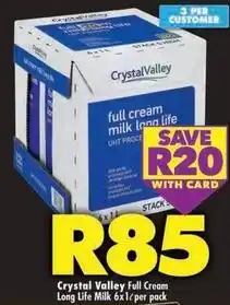 Shoprite Crystal valley - full cream milk long life offer