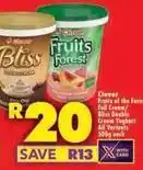 Shoprite Clover - fruits of the forest / bliss double cream yoghurt offer