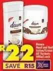 Shoprite Dawn - head and body lotion/cream offer