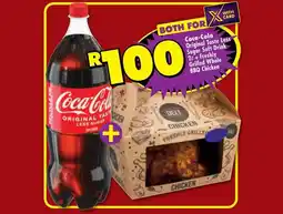 Shoprite Coca cola - original taste less sugar soft drink + freshly grilled whole bbq chicken offer
