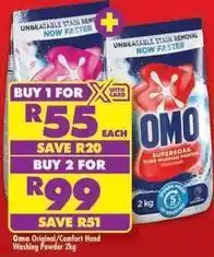 Shoprite Omo - original/comfort hand washing powder offer