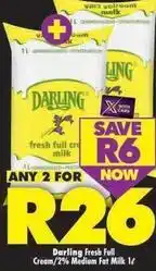 Shoprite Darling - fresh full cream/2% medium fat milk offer