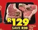 Shoprite Beef club & t-bone offer