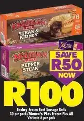 Shoprite Mama's - frozen beef sausage rolls / pies offer