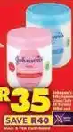 Shoprite Johnson's - baby aqueous cream/jelly offer
