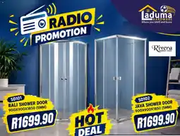 Laduma Hardware catalogue Rivera Bali Shower Door offer