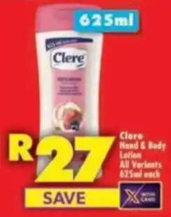 Shoprite Clore Hand & Body Lotion offer