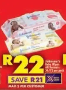 Shoprite Johnson's Baby Wipes offer