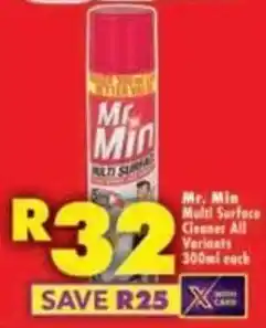 Shoprite Mr. Min Multi Surface Cleaner All Variants offer