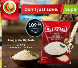 Super Save Allsome long grain parboiled white rice offer