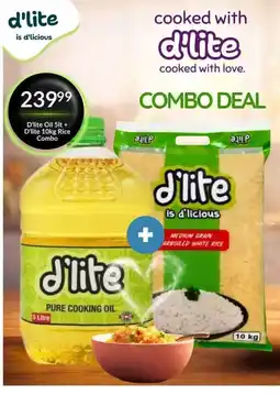 Super Save D'lite Pure Cooking Oil + D'lite Rice offer