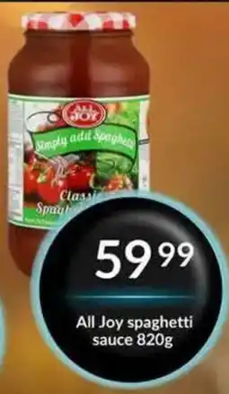 Super Save All Joy spaghetti sauce offer