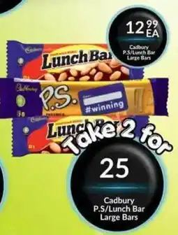 Super Save Cadbury P.S./Lunch Bar Large Bars offer