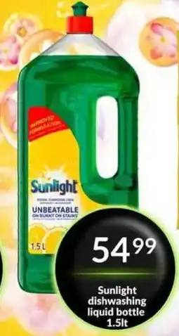 Super Save Sunlight dishwashing liquid bottle offer