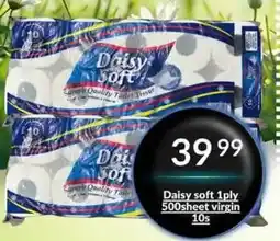 Super Save Daisy soft 1ply 500sheet virgin 10s offer