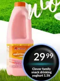 Super Save Clover family snack drinking yoghurt offer