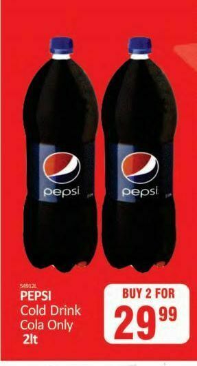 Pepsi cold drink cola only