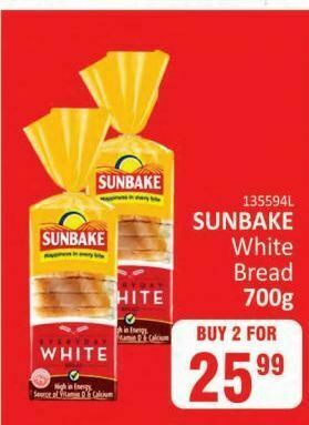 Sunbake white bread