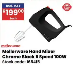 Africa Cash and Carry Mellerware Hand Mixer Chrome Black offer