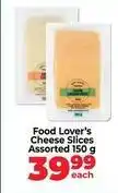 Food Lover's Market Cheese slices offer