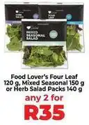 Food Lover's Market Food lover's four leaf, mixed seasonal or herb salad packs offer