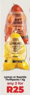 Food Lover's Market Lovers+ - lemon or naartjie thriftpacks offer