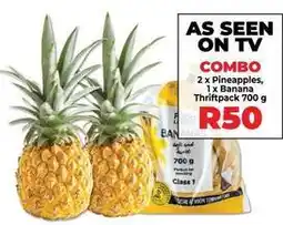 Food Lover's Market 2 x pineapples, 1 x banana thriftpack offer