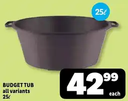 Usave BUDGET TUB offer