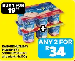Usave Danone Nutriday Medium Fat Smooth Yoghurt offer