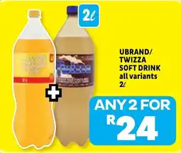Usave UBRAND/TWIZZA SOFT DRINK offer