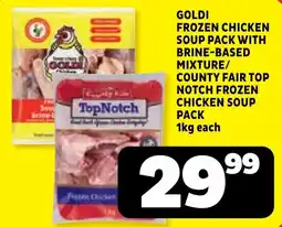 Usave Goldi frozen chicken soup pack with brine-based mixture/ county fair top notch frozen chicken soup pack offer