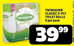 Usave TWINSAYER CLASSIC 2-PLY TOILET ROLLS offer