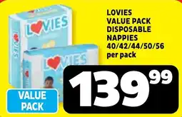 Usave Lovies Disposable Nappies offer