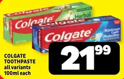 Usave Colgate Toothpaste offer