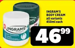 Usave INGRAM'S BODY CREAM offer