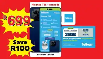 Hisense T55 + earpods