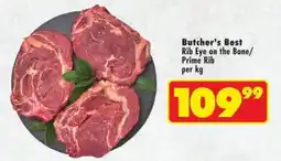 Shoprite Butcher's Best Rib Eye on the Bone/Prime Rib offer