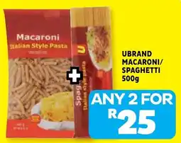 Usave UBRAND MACARONI/SPAGHETTI offer