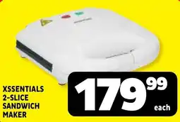 Usave XSSENTIALS 2-SLICE SANDWICH MAKER offer